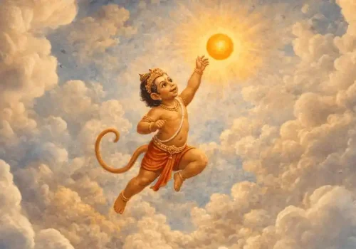hanuman chalisa distance of sun