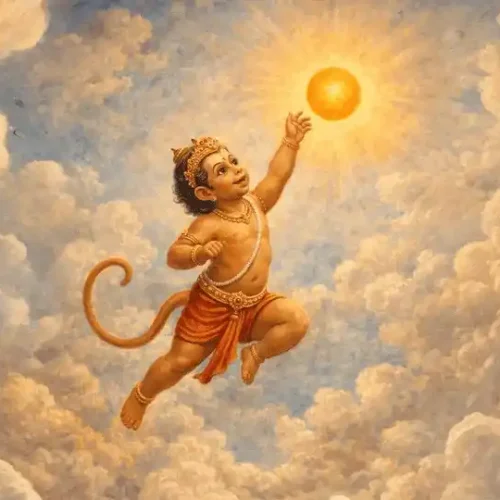 hanuman chalisa distance of sun
